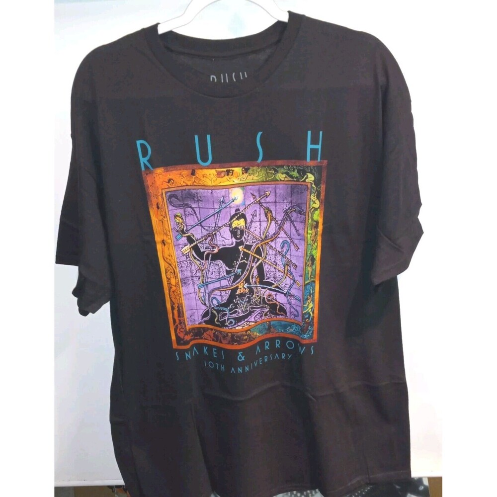 RUSH Snakes & Arrows T-Shirt Mens XL - 10th Anniversary Rock Band Tee NOS
